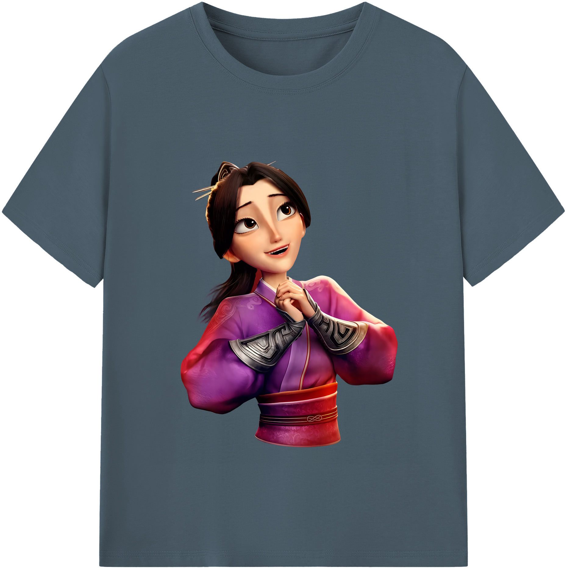 （画像用） Ne Zha 2 ナタ 魔童の大暴れ 綿100％半袖Tシャツ（フロントプリント）